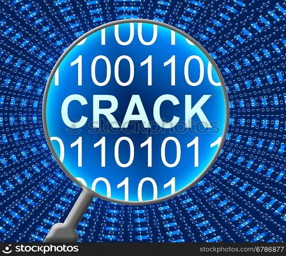 Computer Crack Representing Access Keyboard And Hack