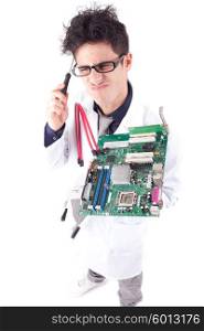 Computer Engineer, isolated over white background