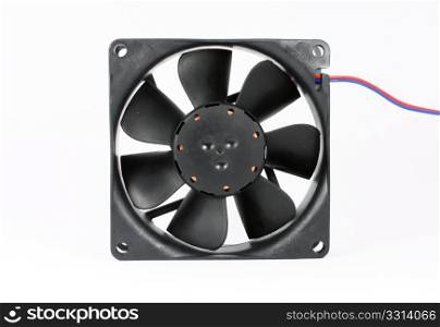Computer fan isolated on white background