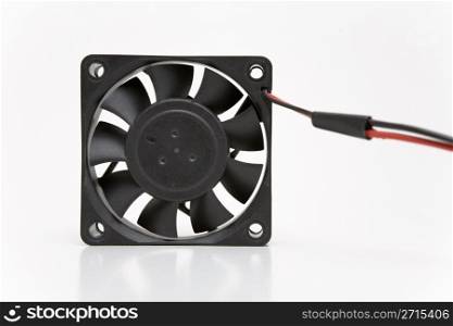 Computer fan on a white background