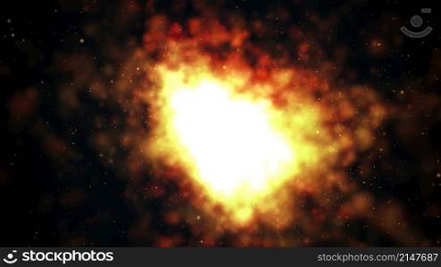 Computer generated dark background with bright fire and sparkles. 3d render of flash light Computer generated dark background with bright fire and sparkles. 3d render of flash light. Computer generated dark background with bright fire and sparkles. 3d render