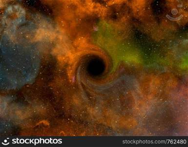 Computer generated image of unreal black hole
