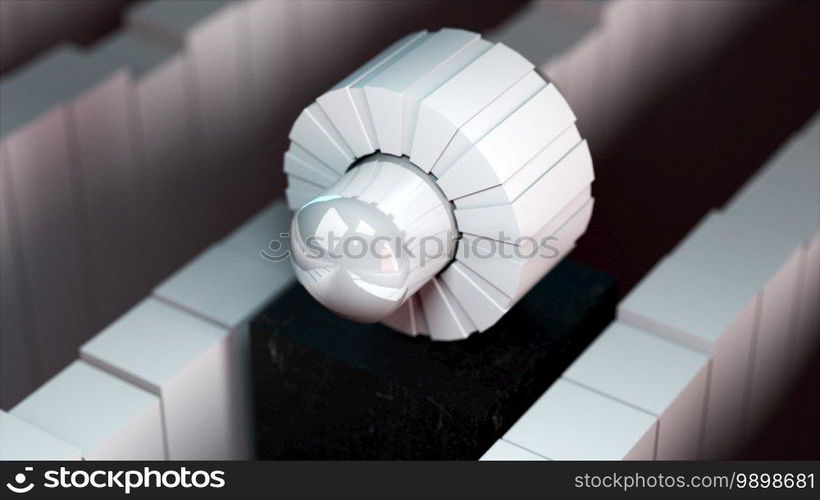 Computer generated round mechanic element. 3D rendering technological backdrop.. Computer generated mechanic element. 3D rendering technological background.