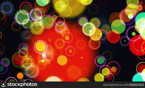 Computer generated the rows of multi colored circles and rings. 3d rendering abstract background from different round particles. Computer generated the rows of multi colored circles and rings. 3d rendering abstract background from round particles