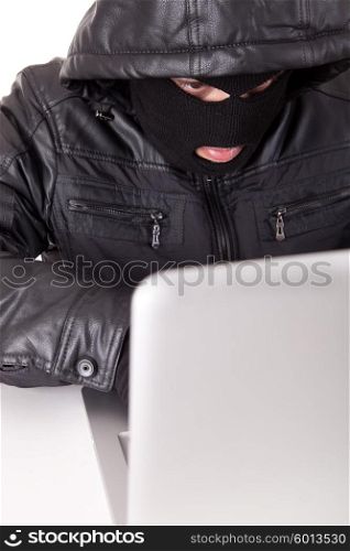 Computer Hacker, isolated over white background