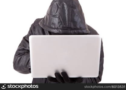 Computer Hacker, isolated over white background