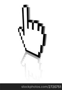 Computer hand cursor 3d