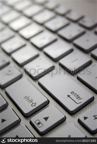 computer keyboard with enter button