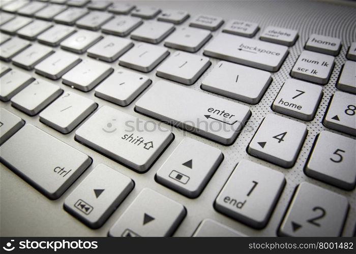 computer keyboard with enter button