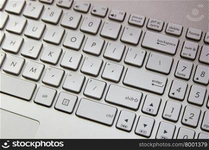 computer keyboard with gray keys