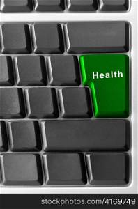 computer keyboard with health button