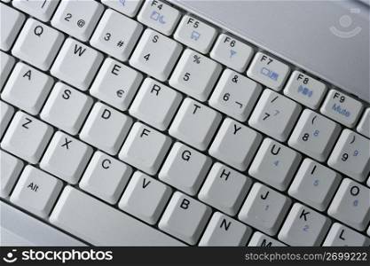 Computer laptop keyboard closeup macro photo
