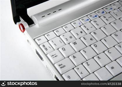 Computer laptop keywboard closeup macro