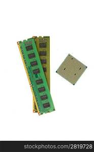 Computer memory isolated on white
