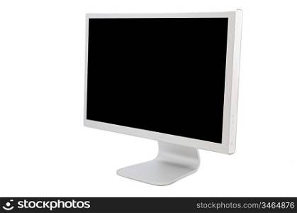 computer monitor in black over a white background