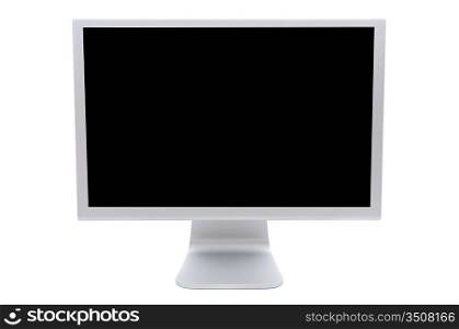 computer monitor in black over a white background
