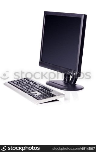 Computer monitor isolated on the white