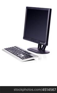 Computer monitor isolated on the white