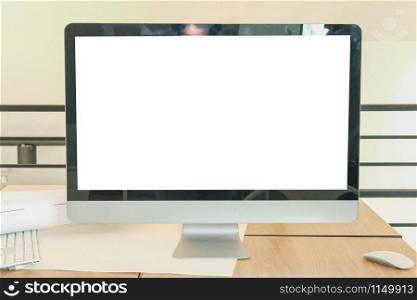 computer monitor on graphic designer workplace workspace
