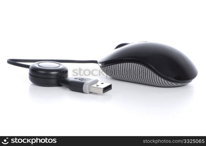Computer mouse on white background.
