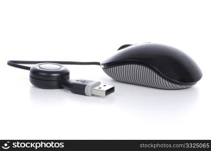 Computer mouse on white background.
