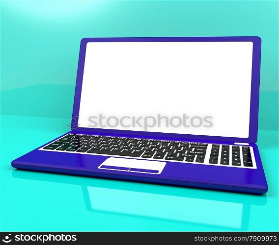Computer On Desk With White Copyspace. Computer On Desk With White Copy Space