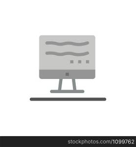 Computer, Online, Marketing Flat Color Icon. Vector icon banner Template