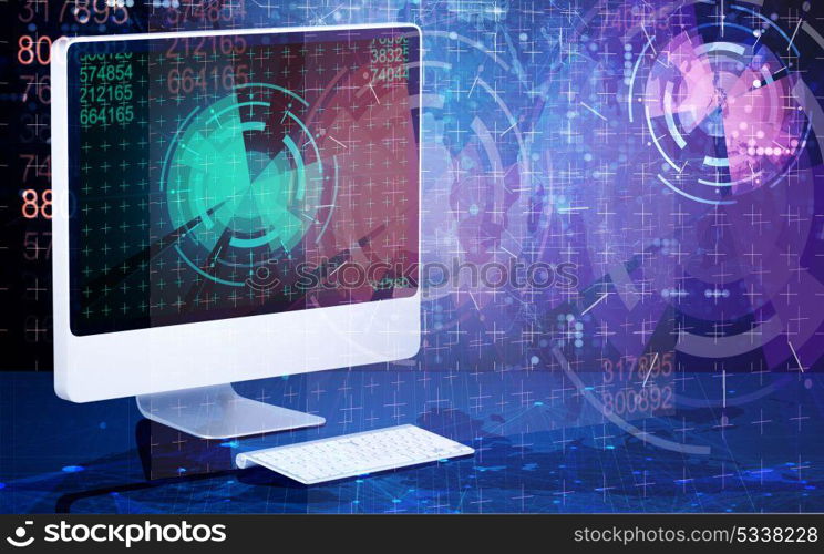 Computer screen in business concept