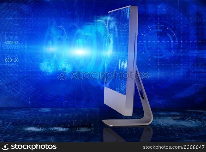 Computer screen in business concept