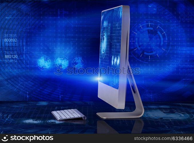 Computer screen in business concept