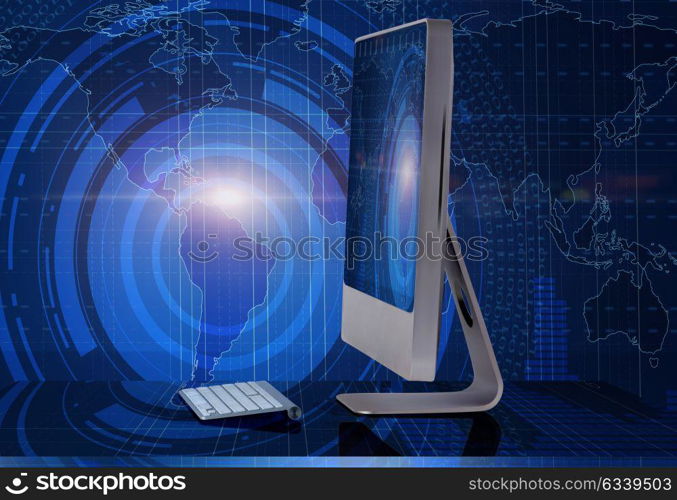 Computer screen in business concept