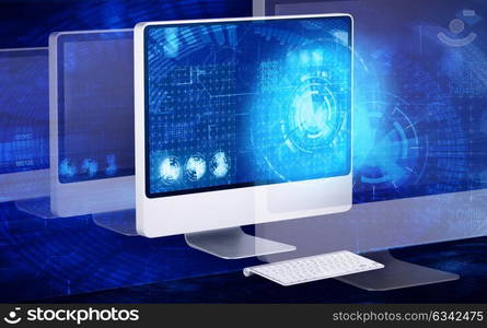 Computer screen in business concept