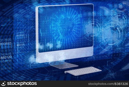 Computer screen in business concept