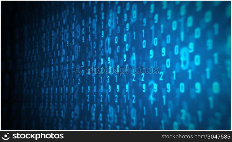 Computer Screen With Binary Code Loop