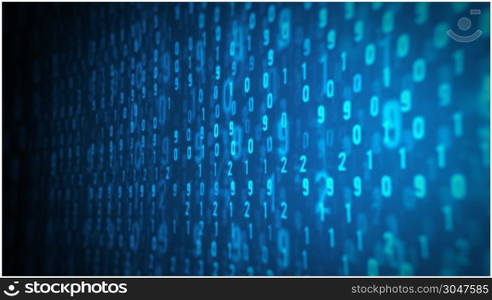 Computer Screen With Binary Code Loop