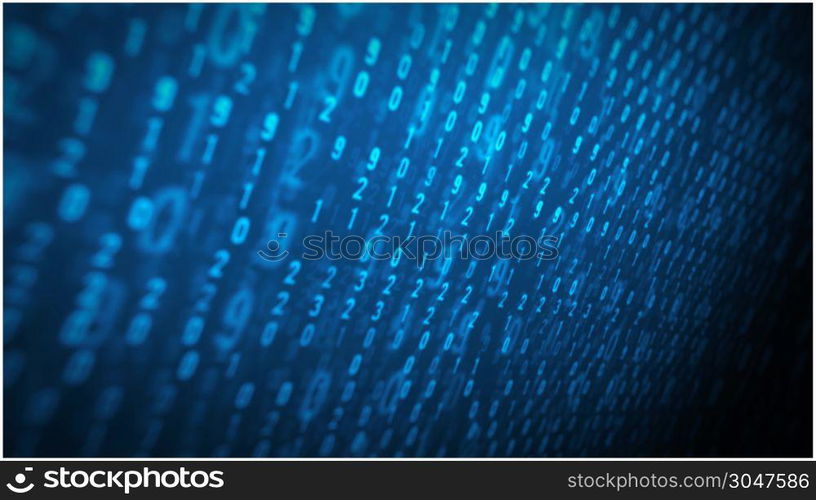 Computer Screen With Binary Code Loop