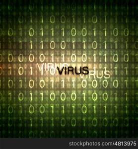 computer virus symbol. A computer virus detection symbol illustration with word Virus
