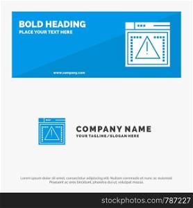 Computing, Coding, Error SOlid Icon Website Banner and Business Logo Template