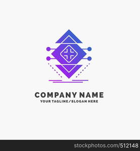 Computing, data, infrastructure, science, structure Purple Business Logo Template. Place for Tagline.. Vector EPS10 Abstract Template background