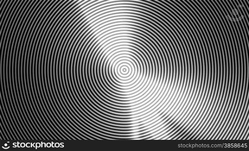 Concentric black and white lines