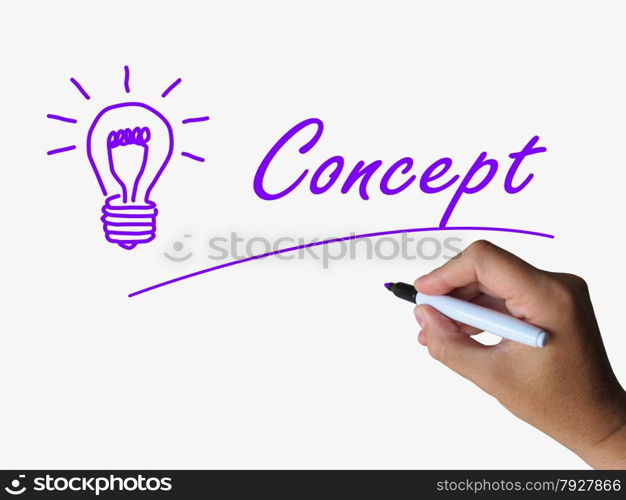 Concept and Lightbulb Showing Conception Ideas and thinking