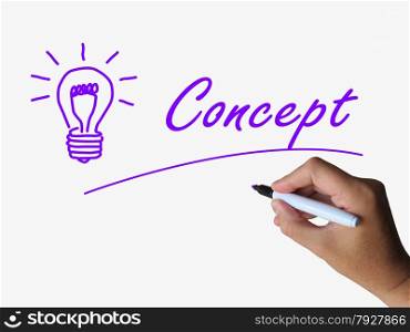 Concept and Lightbulb Showing Conception Ideas and thinking