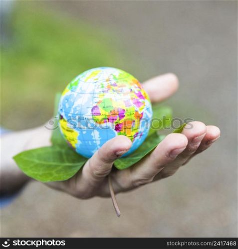 concept arm with leaves globe