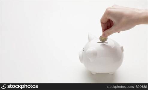 concept economy with piggy bank money. Resolution and high quality beautiful photo. concept economy with piggy bank money. High quality beautiful photo concept