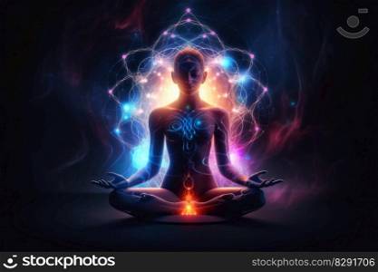 Concept for spiritual meditation of consciousness created with generative AI technology