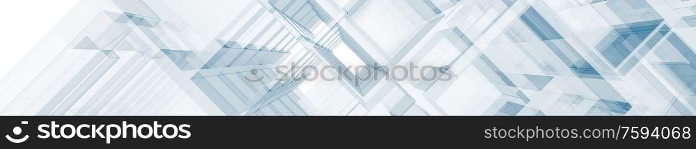 Concept futuristic architecture cube and lines. 3d rendering. Concept futuristic architecture 3d rendering