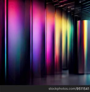 Concept holographic foil walls abstract background, Generative AI design. Concept holographic foil walls abstract background, Generative AI