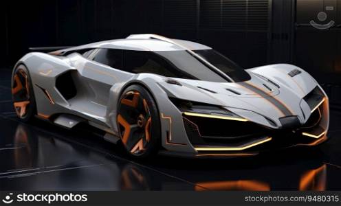 Concept new race car. Generative AI