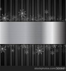 Concept New Year background with silver metallic elements. Concept New Year background with metallic elements