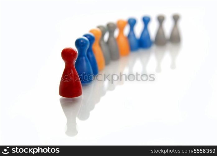 Concept of a multi-colored crowd